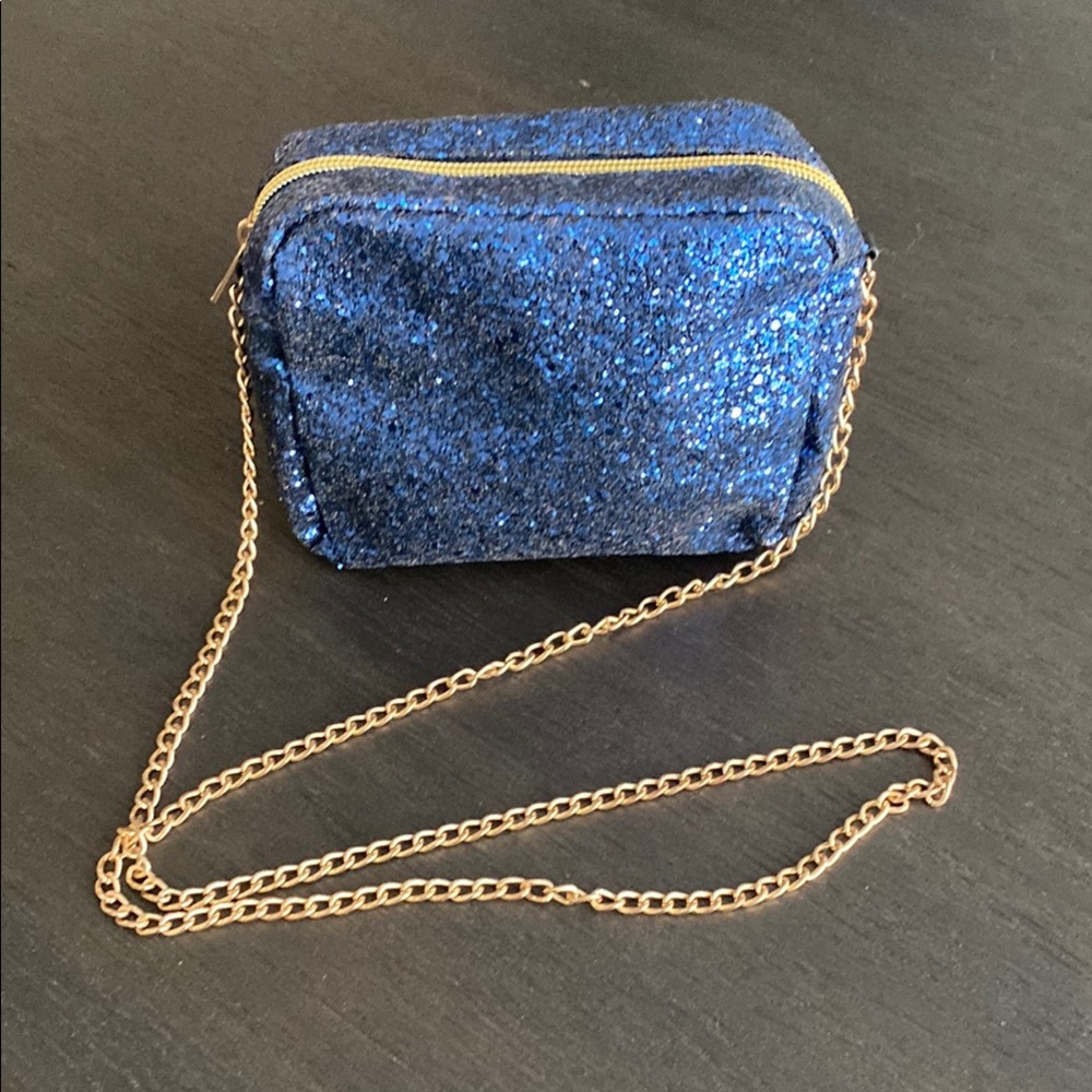 Capelli navy blue glitter shoulder bag
